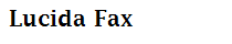 Lucida Fax